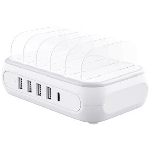 Orico Statie incarcare, 4x USB, 1x USB-C, APD-4U1C, White