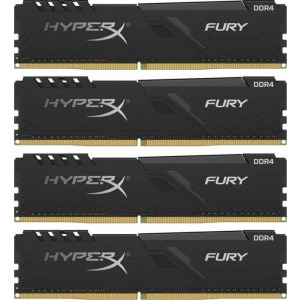 HyperX Fury Black 32GB DDR4 3200MHz CL16 Quad Channel Kit