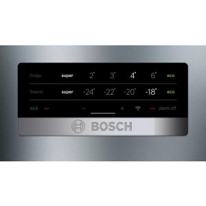 Bosch KGN49XLEA, 438 L, No Frost, VitaFresh, Clasa E, 203 cm, Argintiu