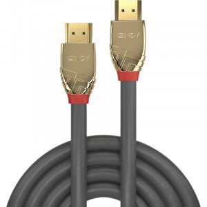 LINDY Gold, HDMI Male - HDMI Male, v2.0, 7.5m, gri-auriu