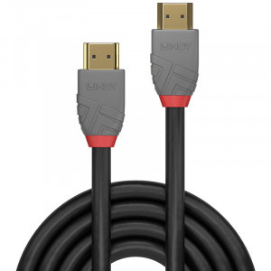 LINDY Anthra, HDMI Male - HDMI Male, v2.0, 1m, negru-gri