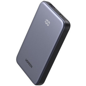 Ugreen PB507, 10000 mAh, 1x USB, 1x USB-C, 20 W, Display, Grey