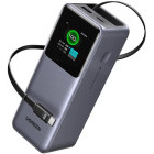 Baterie externa Ugreen PB726, 20000 mAh, 1x USB, 1x USB-C, 165 W, Display, Cablu USB-C integrat, Grey