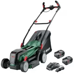 Bosch Masina de tuns iarba cu acumulator UniversalRotak, 18 V, latime taiere 37 cm, inaltime taiere 25-70 mm, 5 trepte de taiere, sac colector 40 L