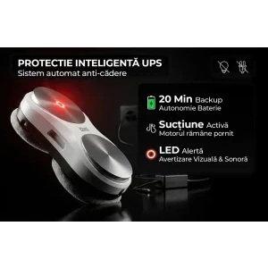 iHunt pentru geamuri Window 6 Ultra, 500 mAh, 6000Pa, Alb