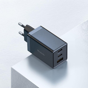Mcdodo Mini Pro Fast Charger, 1x USB, 2x USB-C, 67W, Black + Cablu USB-C la Lightning, 1.2m, Black