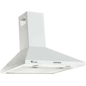Tornado decorativa Kent 750, Putere de absorbtie 750 m3/h, 3 trepte, Clasa C, 60 cm, Alb