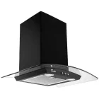 Hota Tornado decorativa Eva 1200, Putere de absorbtie 1200 m3/h, 3 trepte, Clasa C, 60 cm, Negru