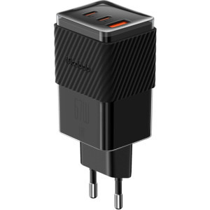 Mcdodo 1x USB, 2x USB-C, Fast Charge 67W, GaN5, Black