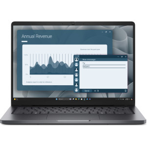 Laptop DELL 14 Pro 14 PC14255, FHD+, Procesor AMD Ryzen™ 5 220 (16M Cache, up to 4.90 GHz), 8GB DDR5, 512GB SSD, AMD Radeon 740M, Win 11 Pro, Magnetite, 3Yr ProSupport