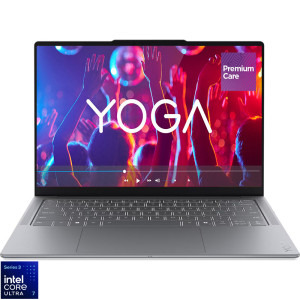 Laptop Lenovo 14'' Yoga Slim 7 14IPH11, 2.8K OLED 120Hz, Procesor Intel® Core™ Ultra 7 355 (12M Cache, up to 4.70 GHz), 32GB LPDDR5X, 1TB SSD, Intel Graphics, Win 11 Pro, Luna Grey, 3Yr Onsite Premium Care