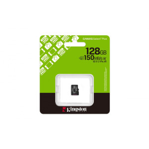 Kingston Micro SDXC Canvas Select Plus Gen3, 128GB, Clasa 10, UHS-I, V10, A1