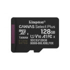 Card memorie Kingston Micro SDXC Canvas Select Plus Gen3, 128GB, Clasa 10, UHS-I, V10, A1