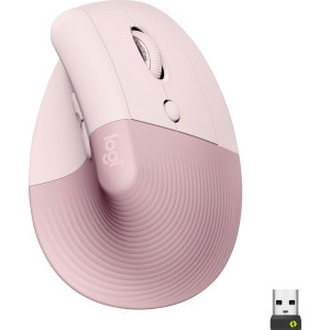 Logitech Lift Vertical Ergonomic, Wireless/Bluetooth, Pink