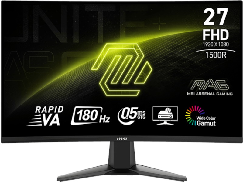 Monitor LED MSI Gaming MAG 27C6F Curbat 27 inch FHD VA 0.5 ms 180 Hz HDR