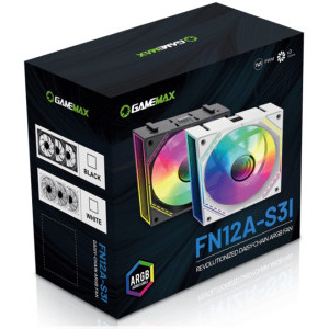Gamemax FN12A-S3I White ARGB 120mm Three Fan Pack