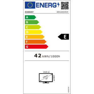 Horizon Diamant Smart TV 43HL4331F/C Seria HL4331F/C 109cm alb Full HD