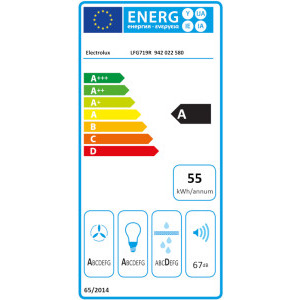 Electrolux integrata LFG719R, Putere de absorbtie 700 m3/h, Conectivitate plita, Control electronic, Clasa A, 77 cm, Negru