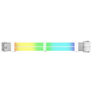 Gamemax Prelungitor cablu alimentare 2x 8 pini VGA/CPU ARGB White