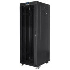 Lanberg FF01-6837-12BL 37U, Stand alone, 600 x 800, Glass door, Negru