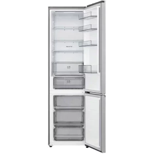 LG GBBSJ21EPY, 375 L, Clasa E, No Frost, LinearCooling, DoorCooling+, AI Fresh, ThinQ, Control electronic, 203 cm, Argintiu