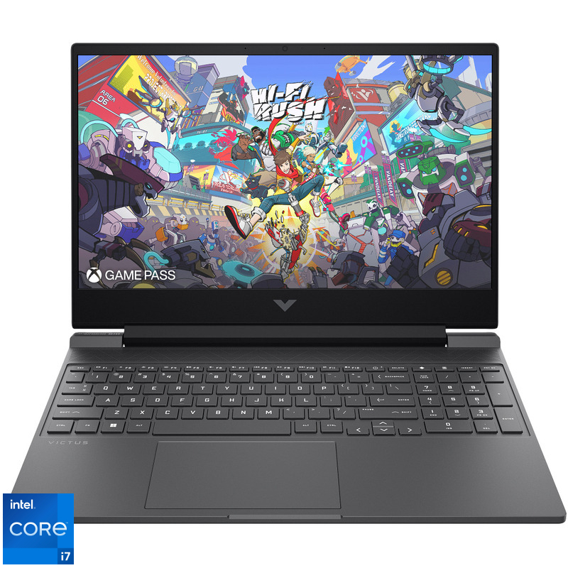 Laptop HP Gaming 15.6'' Victus 15-fa2103nn, FHD IPS 144Hz, Procesor Intel® Core™ i7-13650HX (24M Cache, up to 4.90 GHz), 24GB DDR5, 1TB SSD, GeForce RTX 4050 6GB, Free DOS, Mica Silver