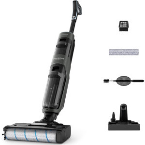 Rowenta X-Clean 4 GZ5035WO, vertical cu mop, 200W, 0.45L, Negru/Gri