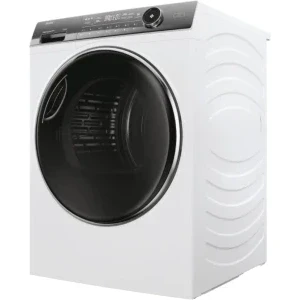 Haier HD90-A3979NU1-S, Pompa de caldura, 9 kg, Clasa C, Inverter, I-Refresh, hOn, Iluminare interioara, Alb