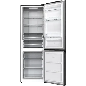 Heinner HCNF-HM400DINVDGE++, 400 L, Clasa E, Full No Frost, Dual Inverter, MaxStorage, Control electronic, 186 cm, Antracit