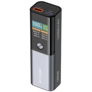 BlitzWolf BW-P23, 14000 mAh, 1x USB, 1x USB-C, 100 W, Black/Grey