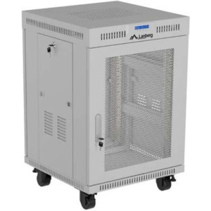 Lanberg FF01-6615-23SL 15U, Stand alone, 600 x 600, Mesh door, LCD, Gri