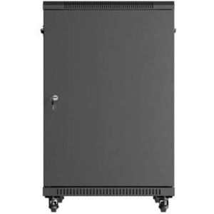 Lanberg FF01-6818-12B 18U, Stand alone, 600 x 800, Glass door, Panouri laterale detasabile, Negru