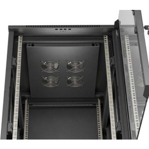 Lanberg FF01-6818-12B 18U, Stand alone, 600 x 800, Glass door, Panouri laterale detasabile, Negru