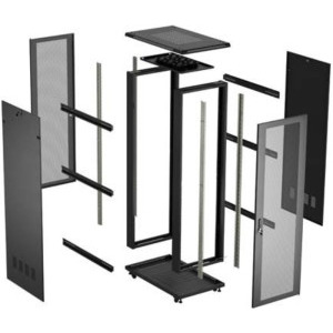Lanberg FF01-6027-23B 27U, Stand alone, 600 x 1000, Mesh door, Negru