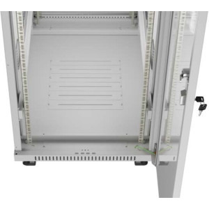 Lanberg FF01-6042-12SL 42U, Stand alone, 600 x 1000, Glass door, Panouri laterale detasabile, Gri