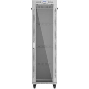 Lanberg FF01-6042-12SL 42U, Stand alone, 600 x 1000, Glass door, Panouri laterale detasabile, Gri