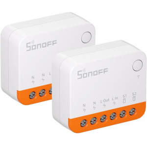 Sonoff Comutator Smart MINIR4, Wi-Fi, Control vocal, 2 buc
