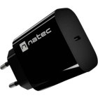 Incarcator retea Natec Ribera, 1x USB-C, 20 W, Black