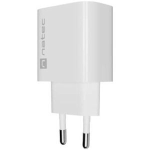 Natec Ribera, 1x USB-A, 1x USB-C, 20 W, White