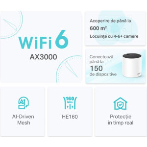 TP-LINK Gigabit DECO X55 Dual-Band WiFi 6 3 buc