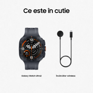 Samsung Galaxy Watch Ultra 2, LTE, 47 mm, Black, Wi-Fi, Bluetooth, GPS, NFC, Rezistent la apa