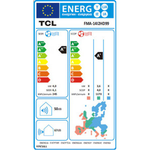 TCL Multisplit FMA-14I2HD99, 9000 BTU + 9000 BTU, A++/A, Wi-Fi, Inverter, Deep Clean