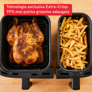 Tefal Friteuza cu aer cald Dual Easy Fry & Grill EY905B10, 2700W, 5.2 L + 3.1L
