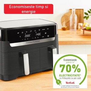 Tefal Friteuza cu aer cald Dual Easy Fry & Grill EY905B10, 2700W, 5.2 L + 3.1L