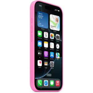 Apple Protectie pentru spate, material silicon pentru iPhone 16 Pro, culoare Peony (SEASONAL)