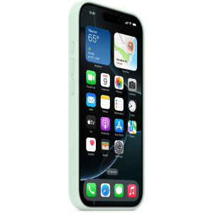 Apple Protectie pentru spate, material silicon pentru iPhone 16 Pro Max, culoare Aquamarine (SEASONAL)