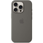 Apple Protectie pentru spate, material silicon pentru iPhone 16 Pro, culoare Stone Gray