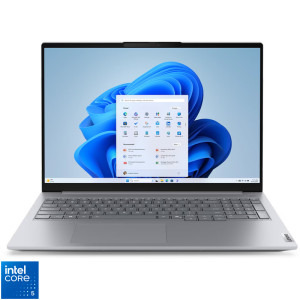 Laptop Lenovo 16 ThinkBook 16 G8 IRL, WUXGA IPS, Procesor Intel® Core™ 5 210H (12M Cache, up to 4.80 GHz), 16GB DDR5, 512GB SSD, Intel Graphics, Win 11 Pro, Arctic Grey