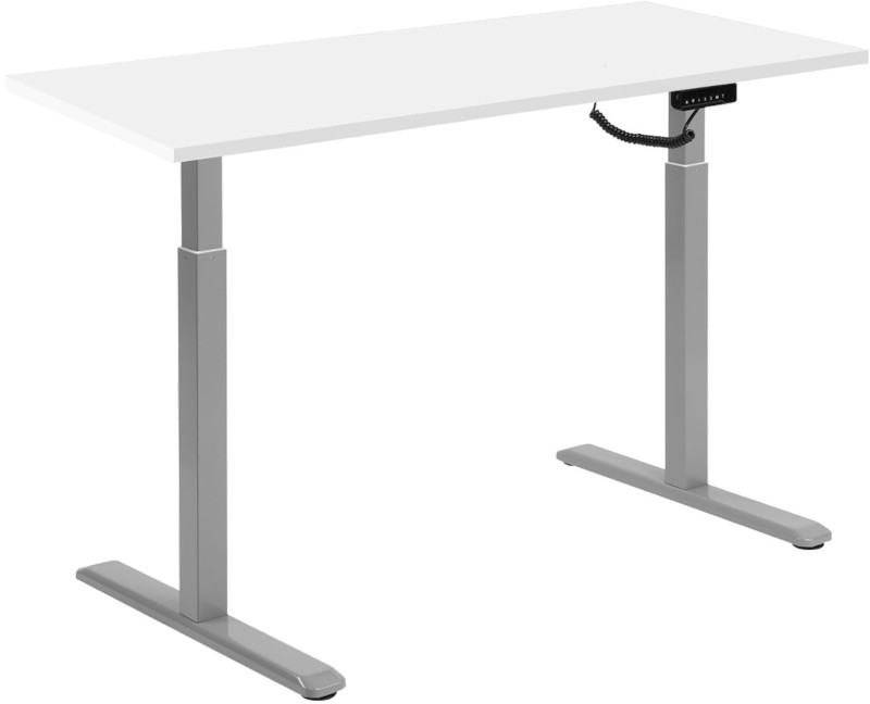 Birou Gaming Blackmount Ergonomic electric single motor, inaltime 62-128 cm, blat Alb premium 140x75x2.5 cm, memorie si afisaj digital