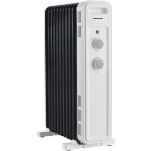 Heinner Calorifer electric HOH-M11WH-BK, 2300 W, 11 elementi, Cu ulei, 3 trepte, Termostat ajustabil, Negru/Alb